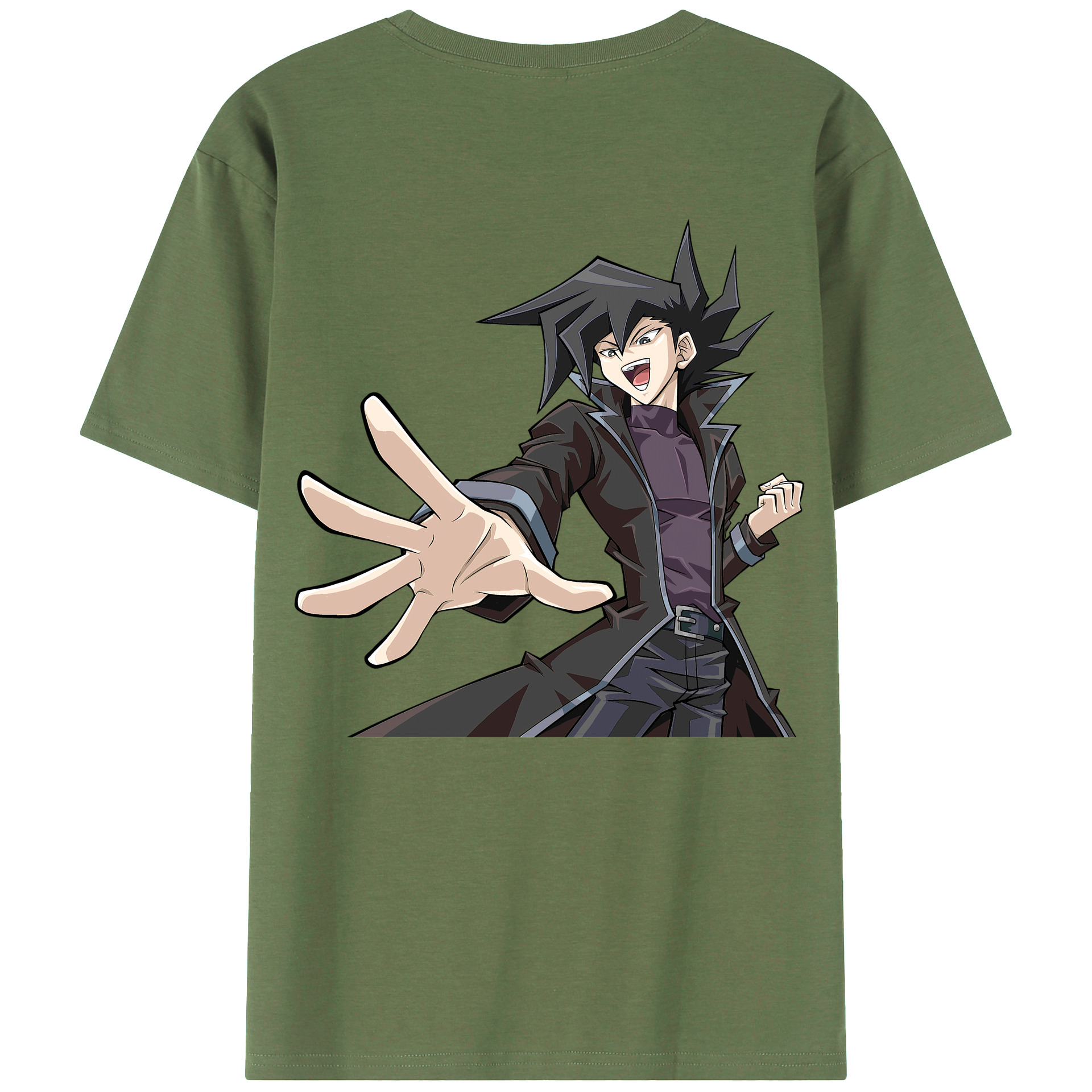 （画像用） 遊☆戯☆王 Yu-Gi-Oh! 綿100％ メンズ半袖Tシャツ（バックプリント） 通気性